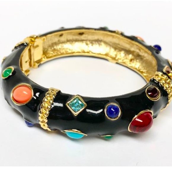 KENNETH JAY LANE, WHITE OR BLACK ENAMEL GO… - Picture 10 of 11